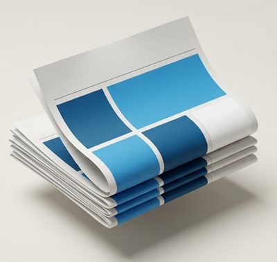 illustration style folded newsletters